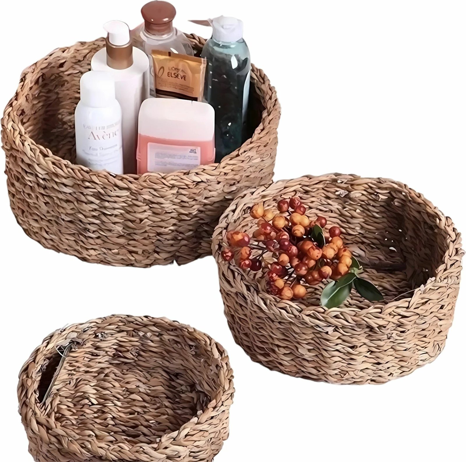Set shporta kashtës, ngjyrë druri, Hermia, d93