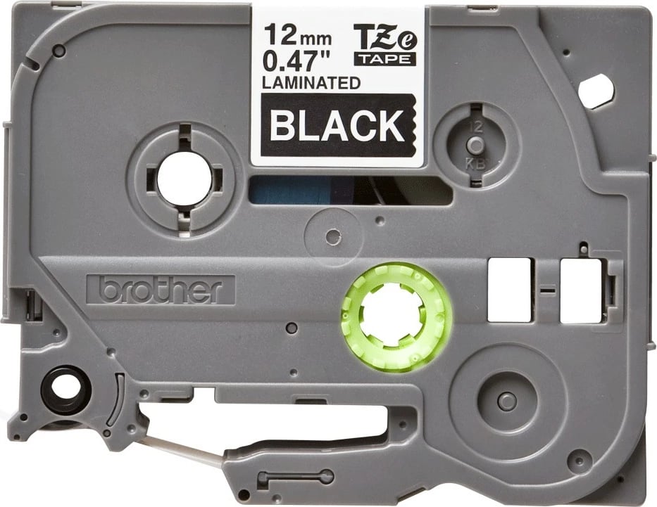 Kasetë etiketuese Brother TZE-335, 12mm, tekst i bardhë në të zezë