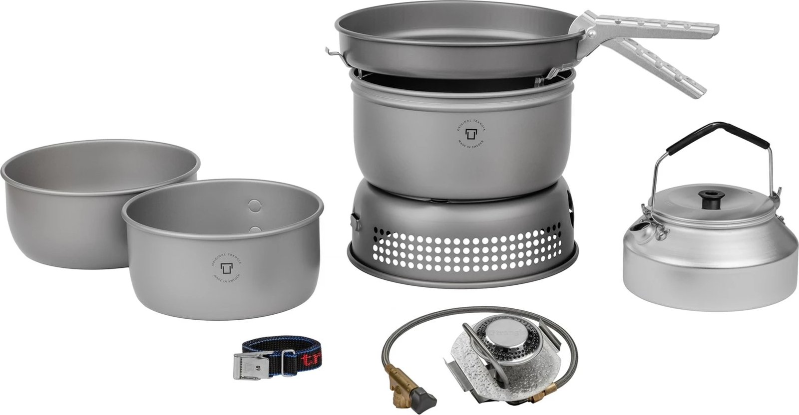 Set sobë kampingu Trangia 25-2/HA/GB me tigan 22 cm, 1 zonë gatimi, 1.11 kg, argjend