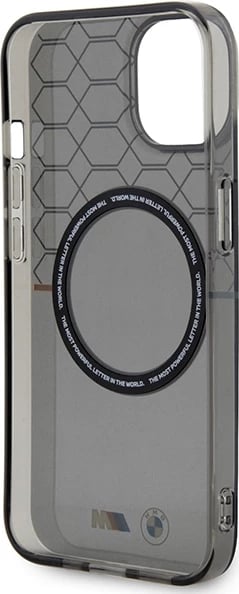 Mbështjellës BMW Pattern MagSafe për iPhone 14 Plus, Gri