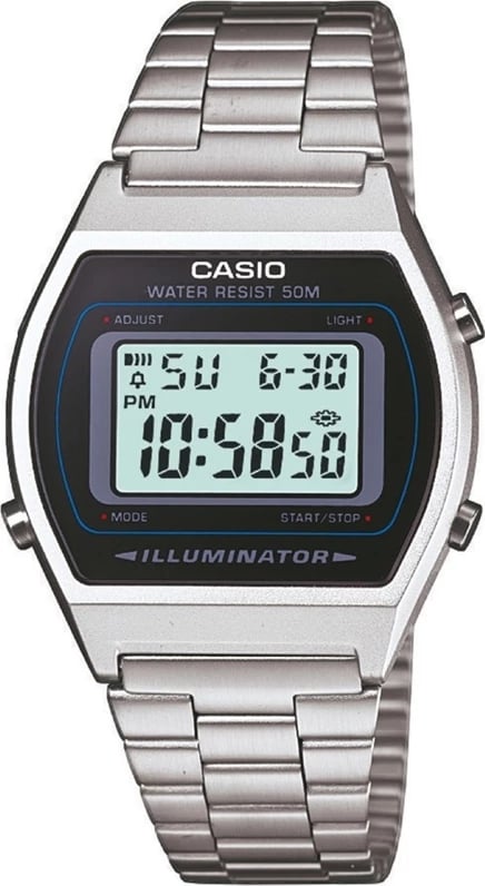 Orë dore CASIO VINTAGE Illuminator unisex, argjendtë