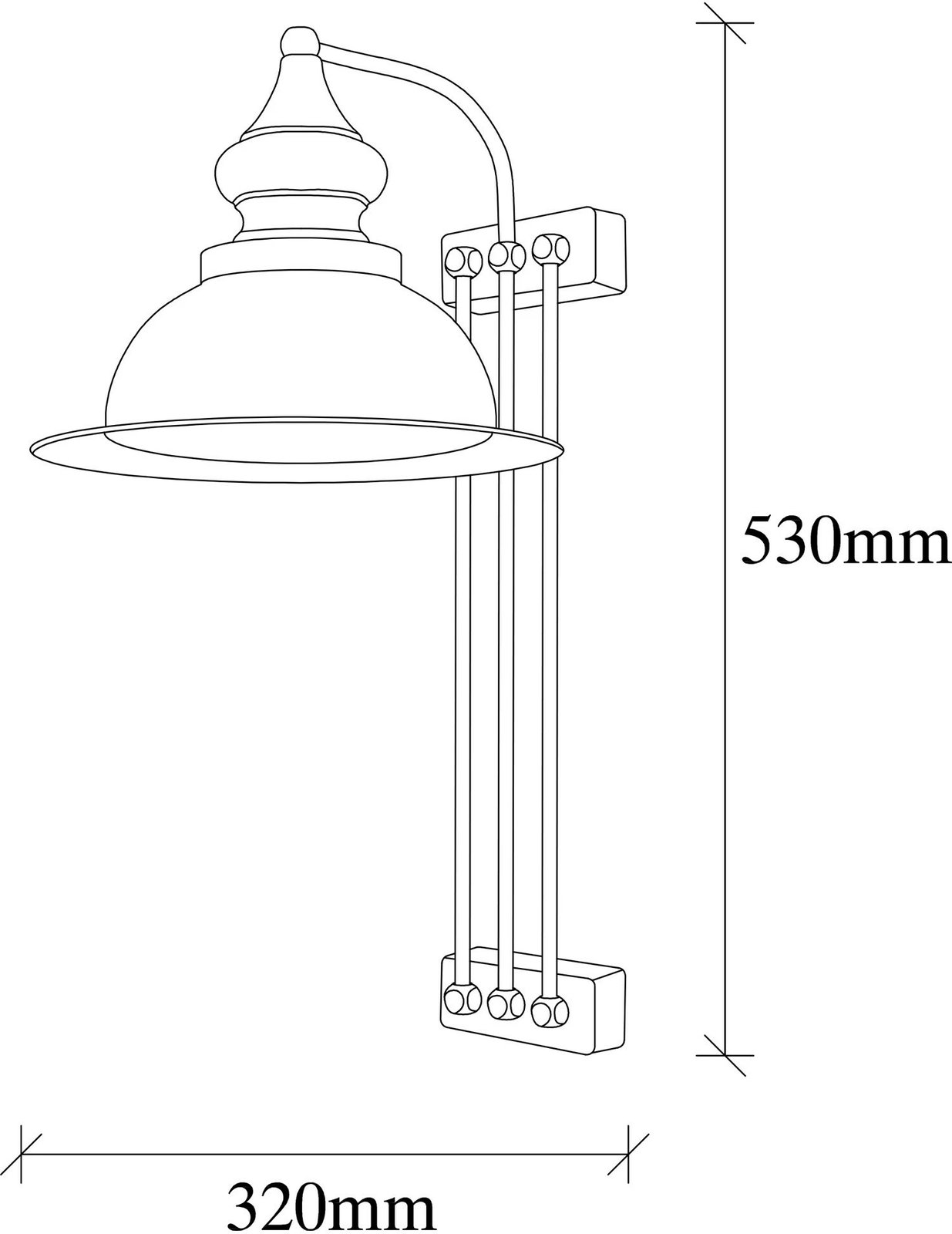 Llambë muri Opviq, Sağlam - 3743, ngjyrë antike