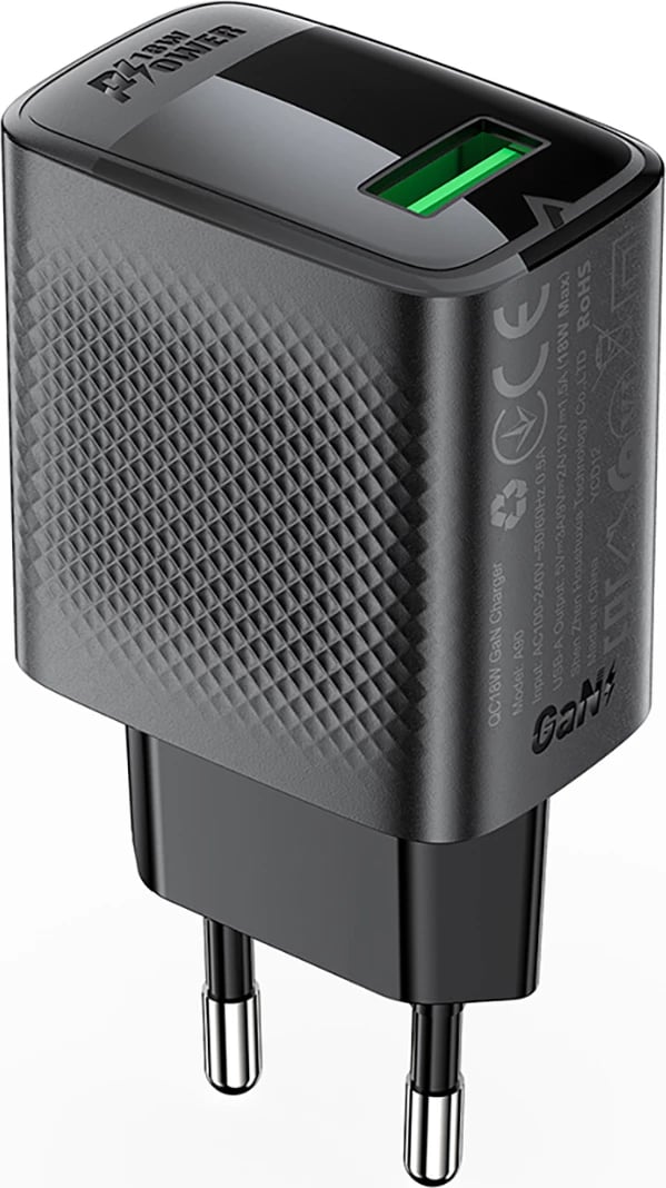 Karikues muri Acefast A90, GaN, 18W, USB-A, i zi