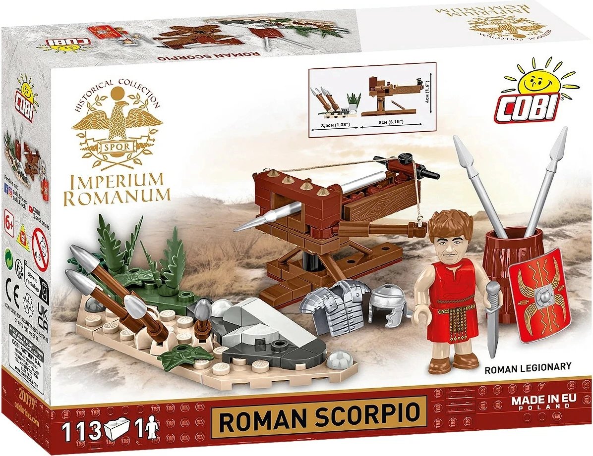 Set blloqe ndërtimi, COBI, Roman Scorpio COBI-20079, 113 pjesë, me figurë legjionari, seria Imperium Romanum