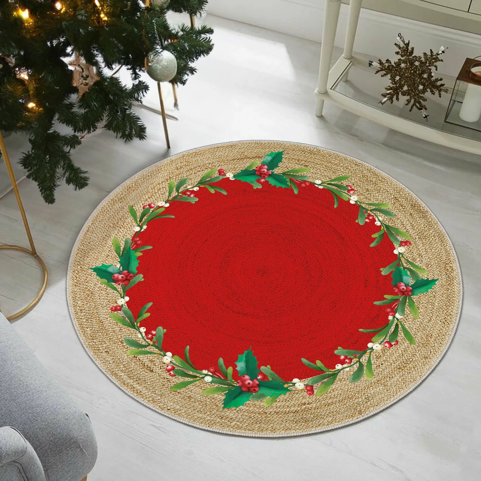 Qilim dekorativ, shumëngjyrësh, 60x60cm, Conceptum Hypnose, Woobtny0516