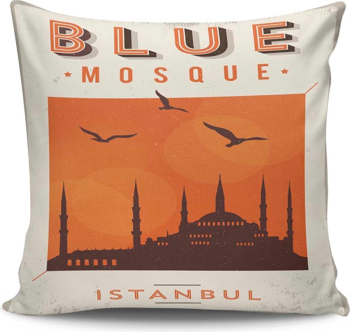 Jastëk dekorativ Aberto Design, NKRLNT-024, shumëngjyrësh, 43x43cm