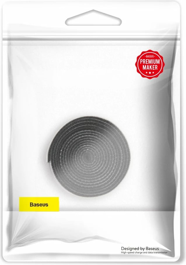 Shirit velcro Baseus ACMGT-E01 për organizim kabllosh, 1m, i zi