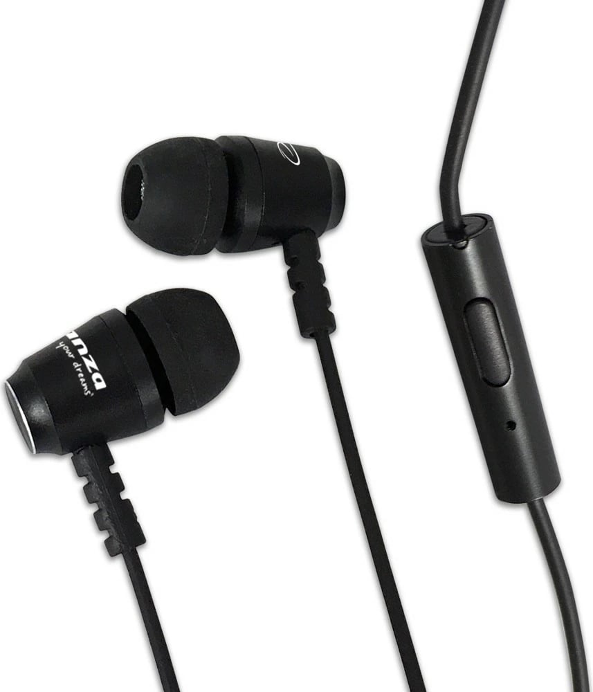 Kufje in-ear metalike Esperanza EH205K me mikrofon, të zeza