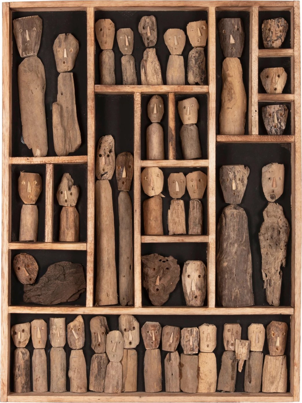 Dekor për mur MYST FH4275 kornizë me figura prej druri të lundruar 60x5x80 cm