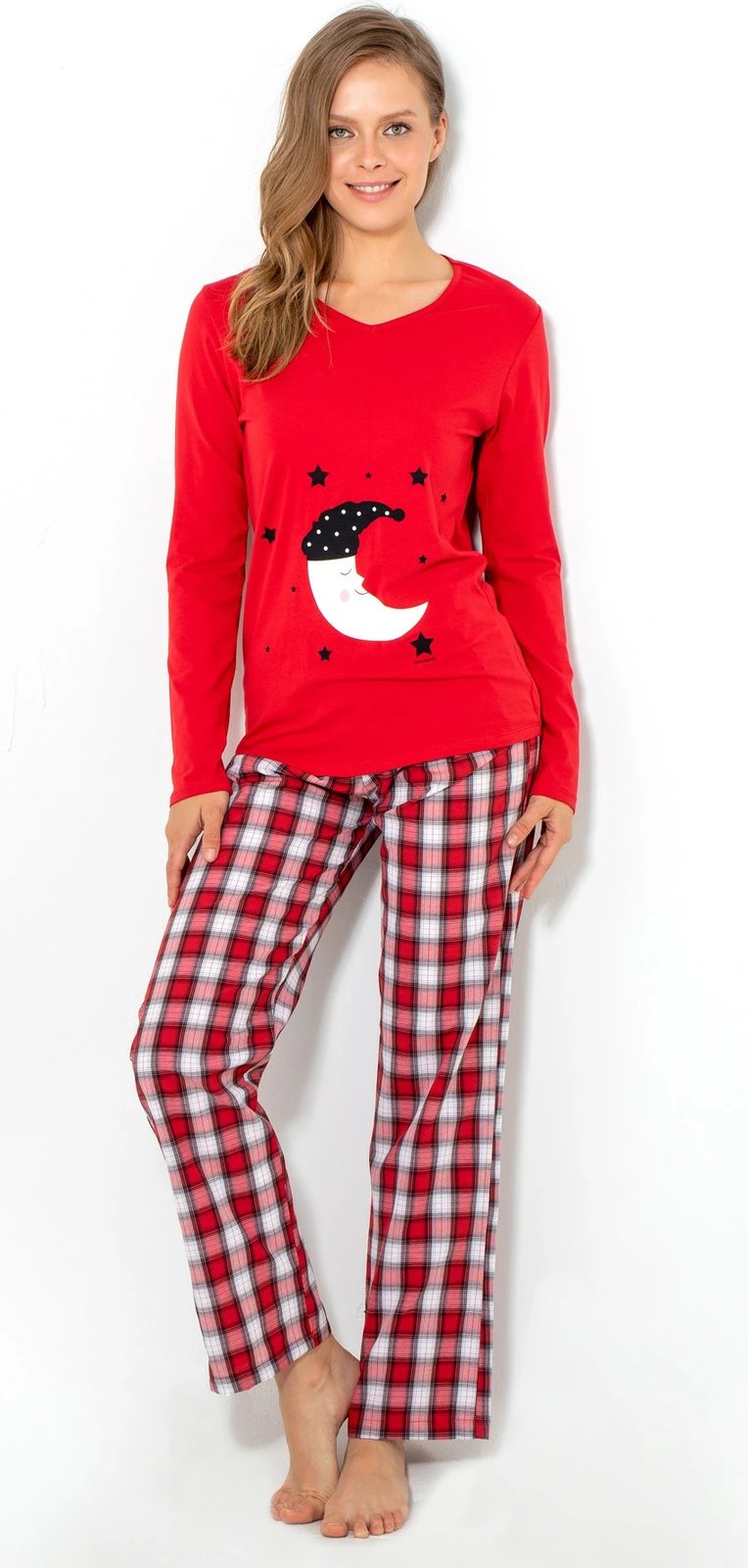 Set pizhamash për gra, ngjyrë e kuqe, Jumeon, 002-000537