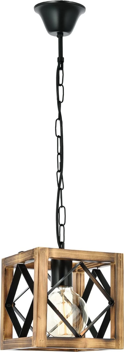 Llambë tavani Opviq, ngjyrë arre dhe e zezë, E8146-1R Llambë tavani Opviq, ngjyrë arre dhe e zezë, E8146-1R