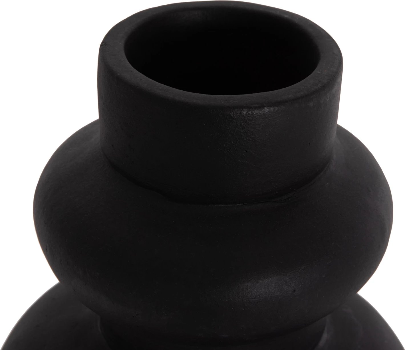 Vazo dekorative tavoline LEMA, terrakotë e zezë, FH4664.01M, 22x29cm