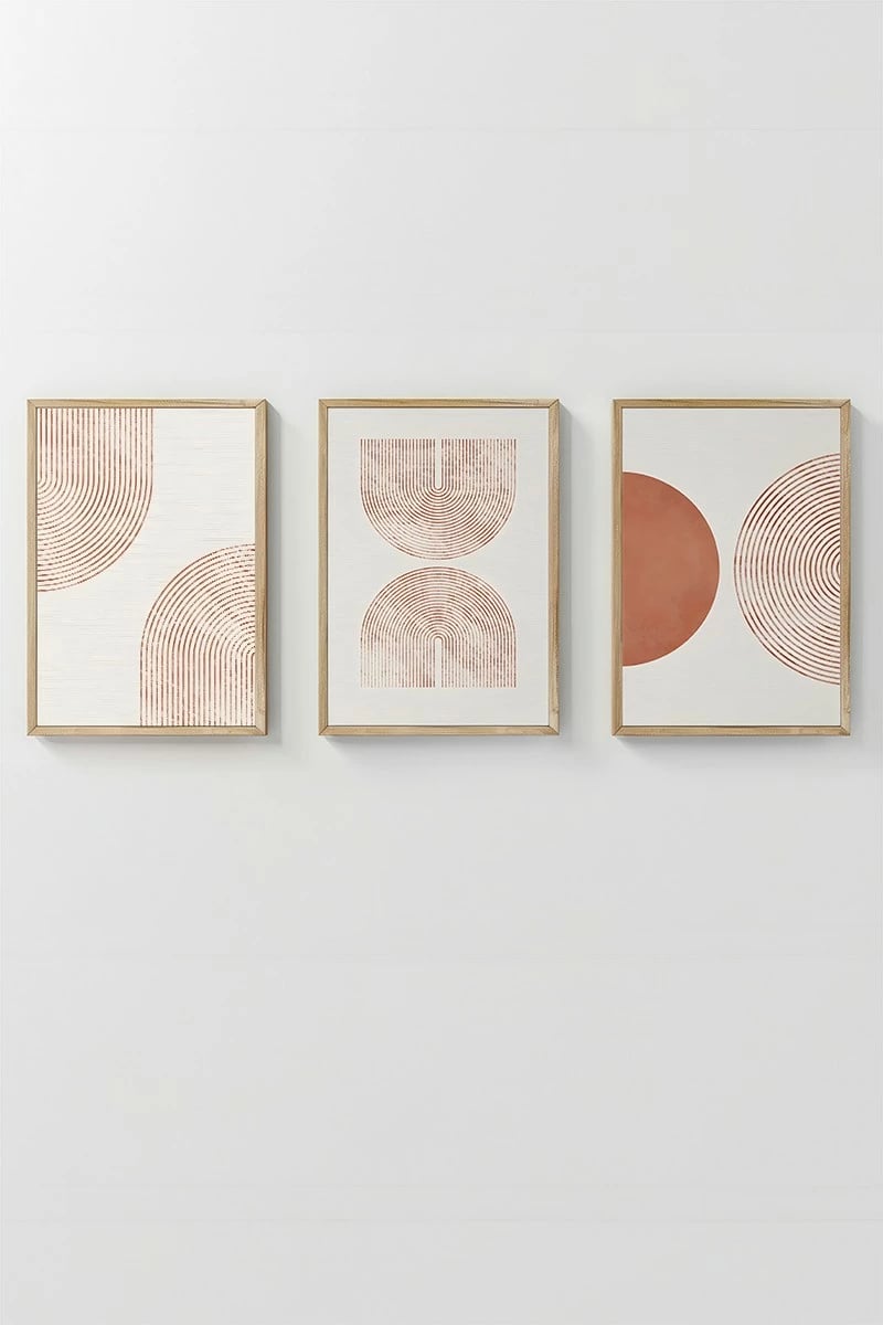 Set pikturash dekorative me kornizë, 3 copë, Wallity, 3Dartsohoset20