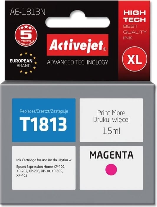 Ngjyrë zëvendësuese Activejet AE-1813N për printer Epson, 15 ml