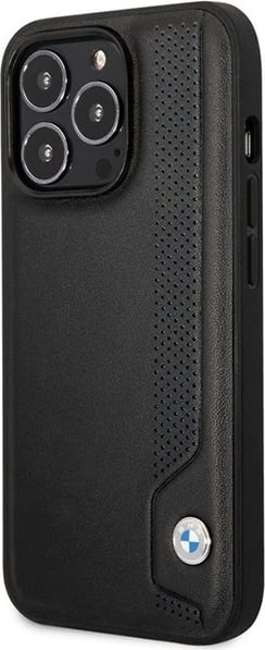 Mbështjellës BMW BMHCP14L22RBDK për iPhone 14 Pro 6.1", hardcase, lëkurë, e zezë