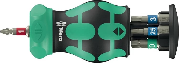 Set veglash Wera Bicycle Set 5, 7 copë, mbajtës magnetik, ngjyrë e zezë/gjelbër