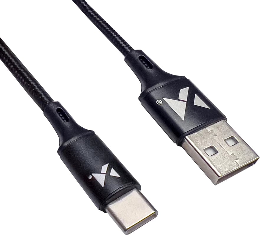 Kabllo USB në USB Type-C Wozinsky WUC-C2B, 2m, 2.4A, e zezë
