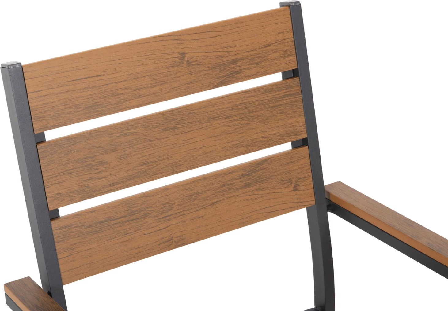 Karrige alumini SAGA FH5981.03, ngjyrë anthracite-polywood natyrale, 55x55x86H cm