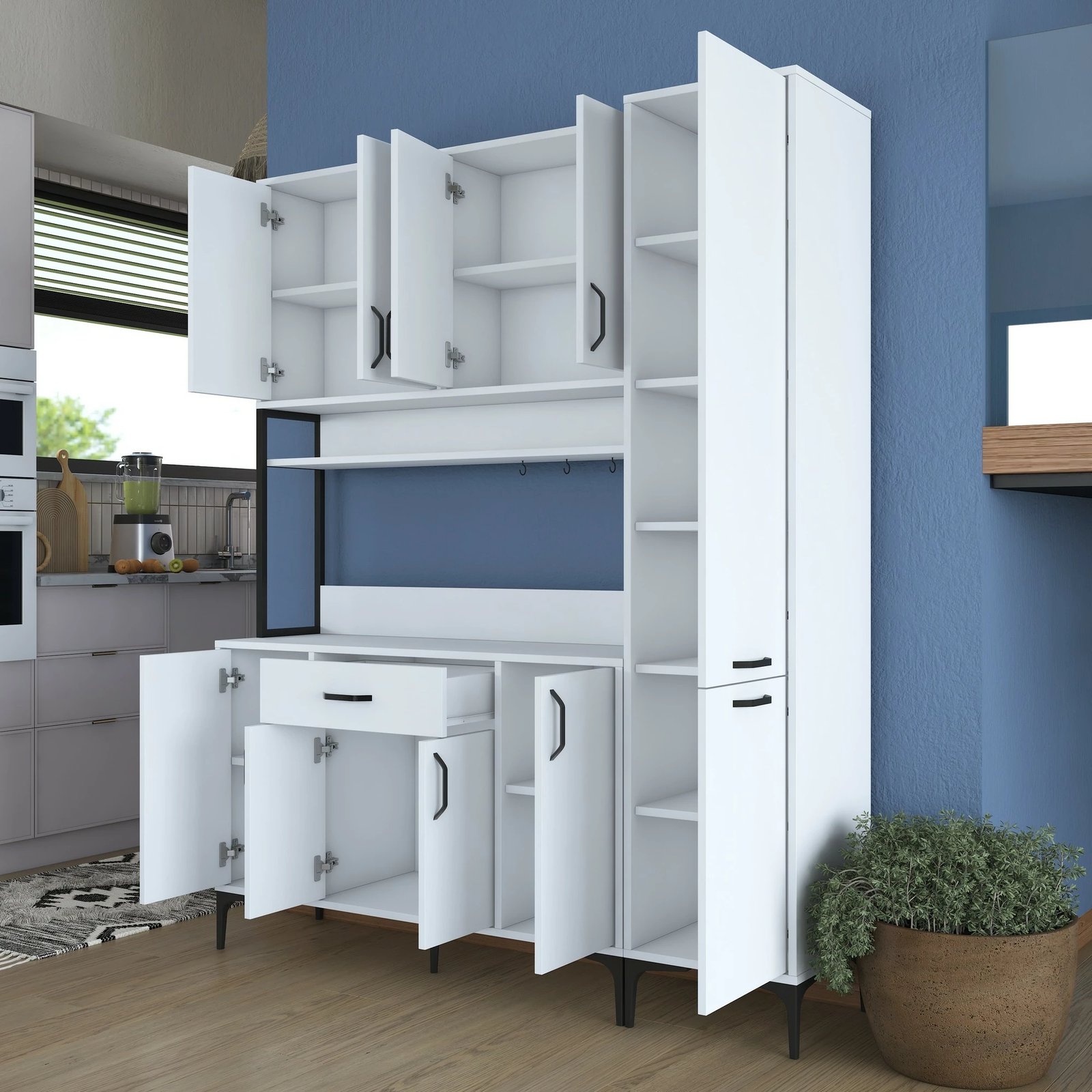 Dollap multifunksional Hanah Home, JE134 - 3055, i bardhë