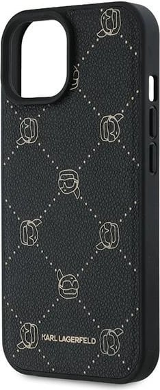Mbështjellës Karl Lagerfeld Karl Head MagSafe për iPhone 15 Plus, i zi