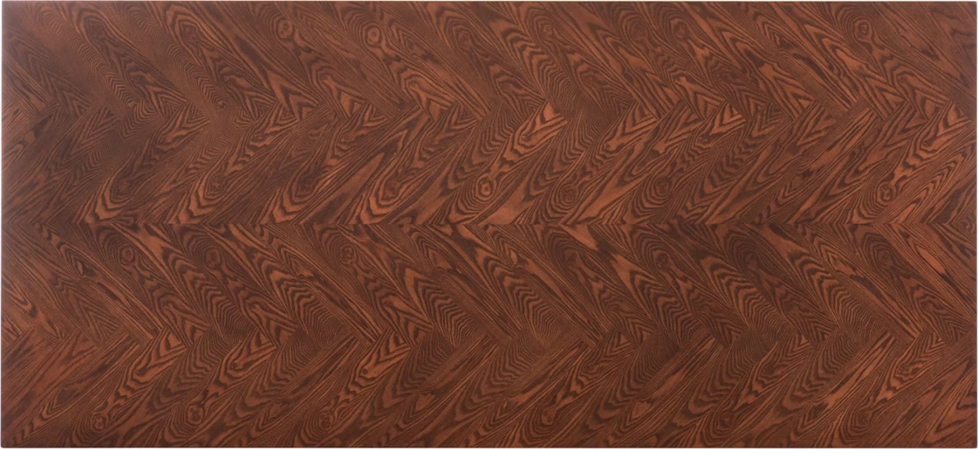 Tavolinë ngrënieje RIMER, MDF me furnir druri frashëri, ngjyrë arre, 220x100x75H cm