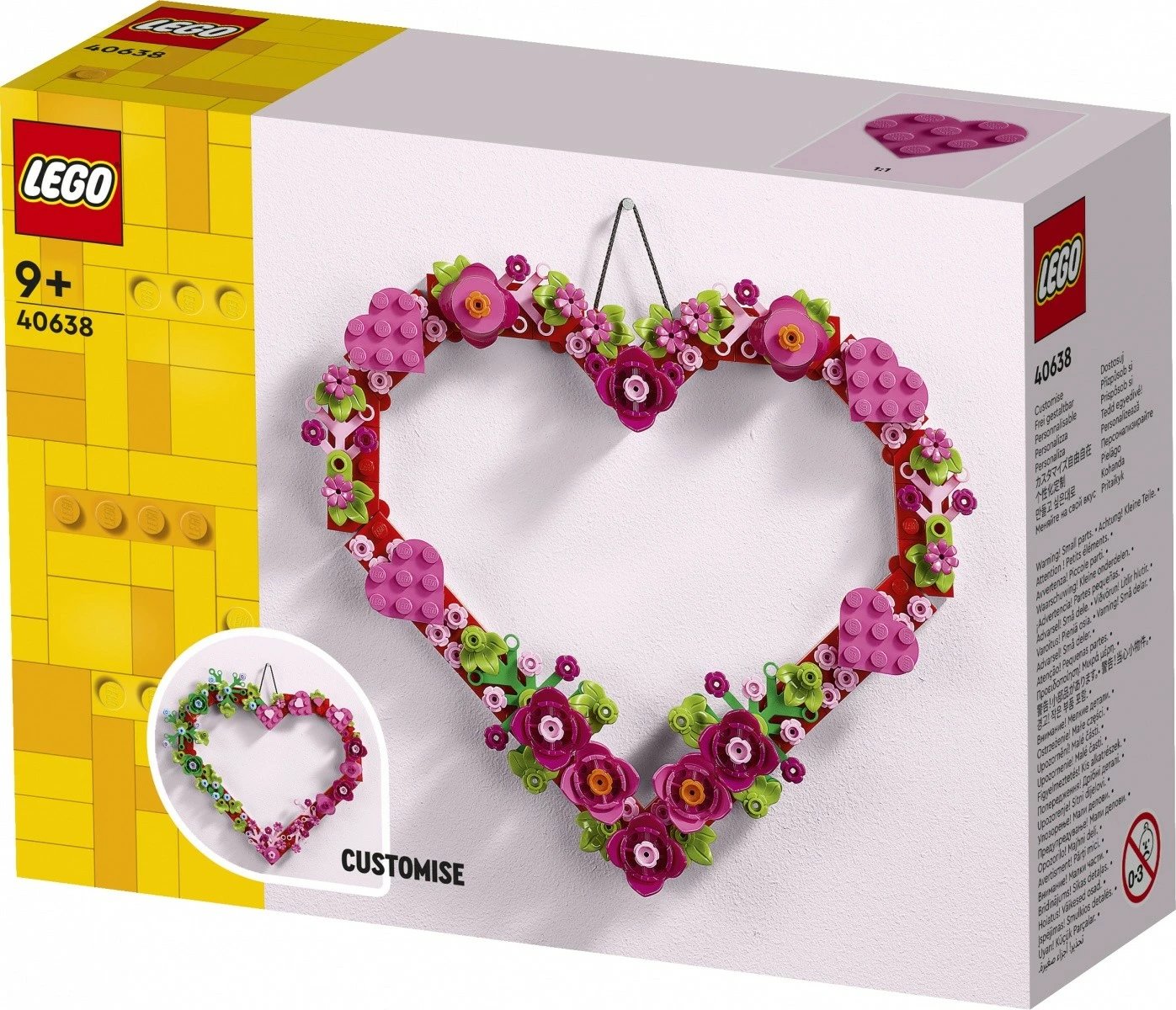 Set ndërtimi LEGO 40638 Heart-Shaped Decoration, 254 pjesë, plastikë