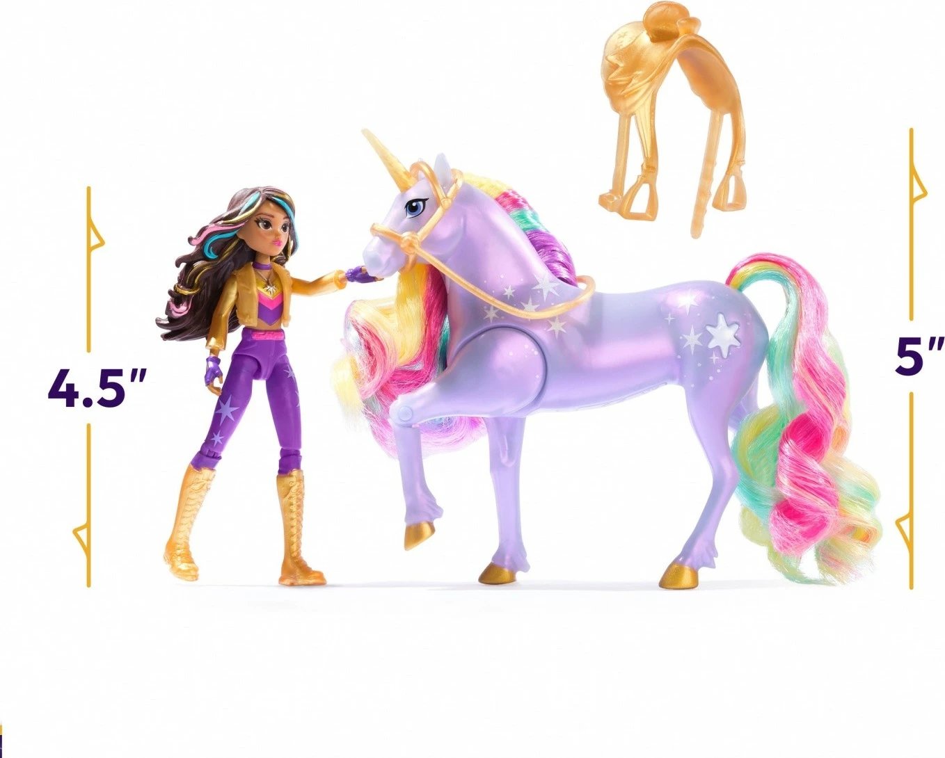 Set lodrash Unicorn Academy Spin Master Sophia dhe Wildstar me efekte drite, për vajza