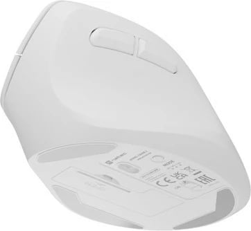 Maus vertikal Natec Crake 2, wireless, 2.4 GHz + Bluetooth 5.2, i bardhë