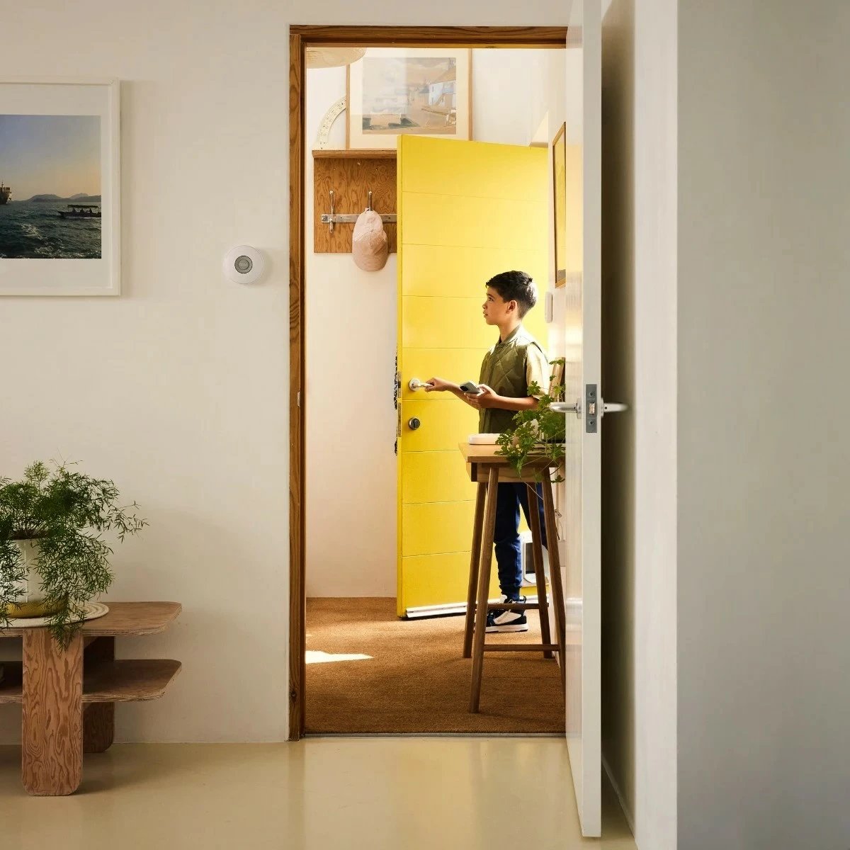 Sirene e brendshme YALE HOME AL-IS-1A-W, volum i rregullueshëm, e bardhë