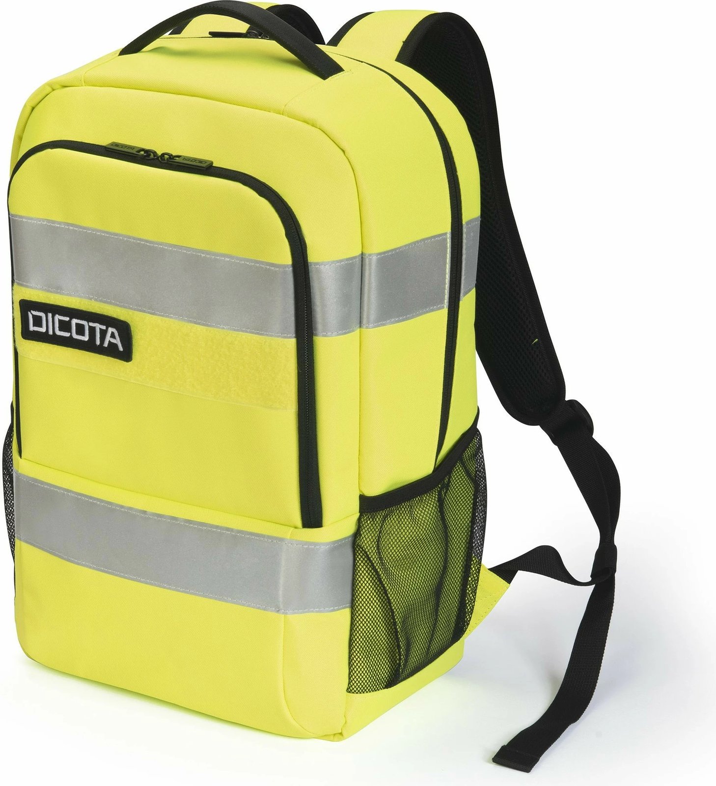 Rucksack DICOTA P20471-17, 24L, ndarje për laptop, rPET, zi/gri/verdhë