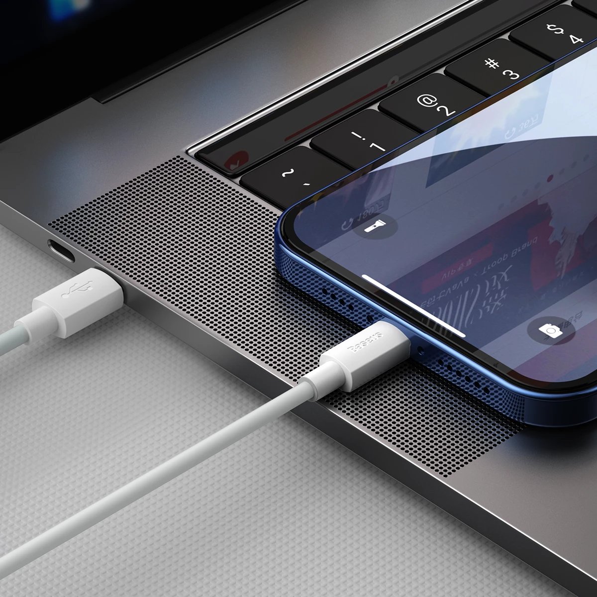Kabllo Baseus Simple Wisdom TZCATLZJ-02, Lightning/USB-C, 1.5m, 20W, 2 copë, Bardhë