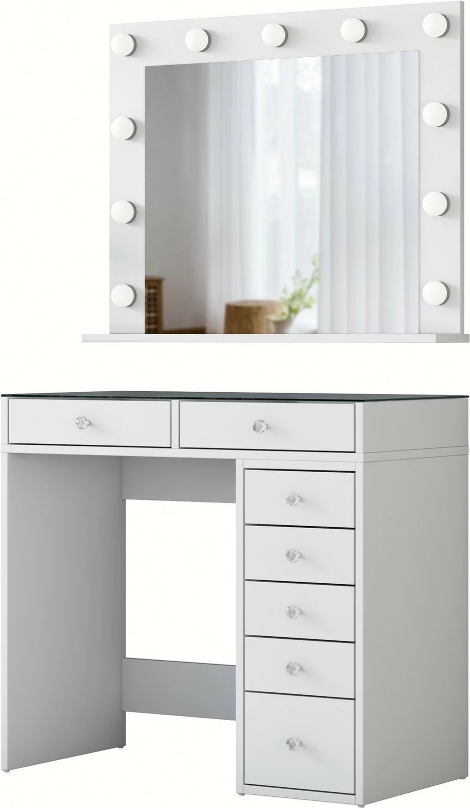 Tavolinë grimimi Hanah Home, BJ117 - 2788, e bardhë