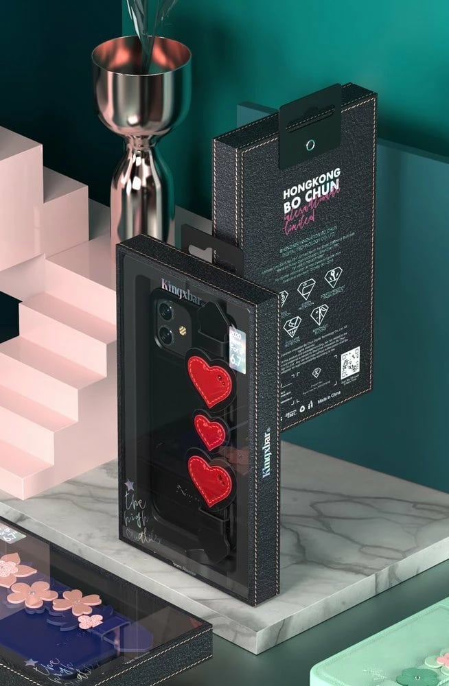 Mbështjellës Kingxbar Sweet Series për iPhone 12 / iPhone 12 Pro, me kristale Swarovski, Blu