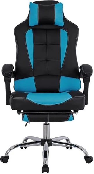 Karrige gaming për zyre me këmbëz FH1055.08 Synchro e zezë dhe blu e lehtë 66x67x130 cm