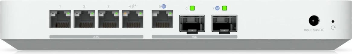 Gateway Ubiquiti UXG-Fiber, 4x 2.5GbE, ARM Cortex, 2GB RAM, e bardhë