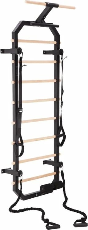 Shkallë gjimnastike multifunksionale HMS, ngjyrë e zezë/kafe