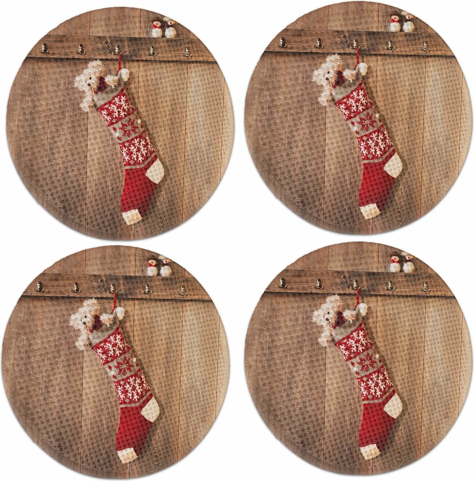 Set 4 copë mbulesa tavoline Hermia Concept, shumëngjyrëshe, 37cm