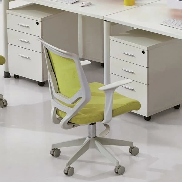 Njësi sirtarësh metalikë Nextdeco me rrota, H60x40x44cm, Bardhë