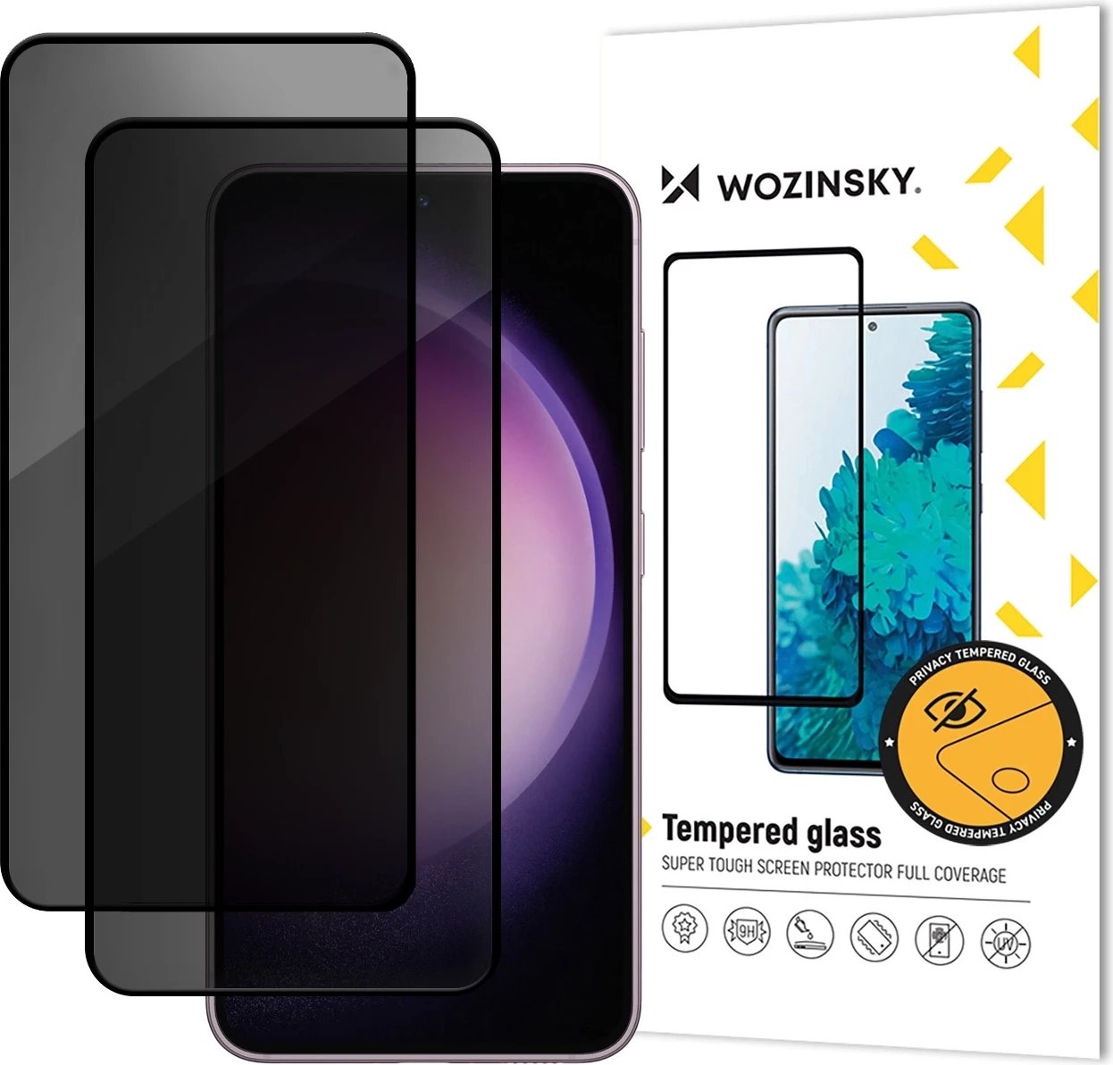 Xham privatësie i temperuar Wozinsky për Samsung Galaxy M16, 2 copë, i zi