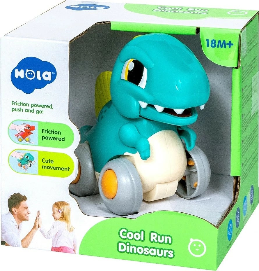 Lodër dinosauri interaktive Smily Play E7968C, plastikë, ngjyrë blu/krem/gri/jeshile/verdhe