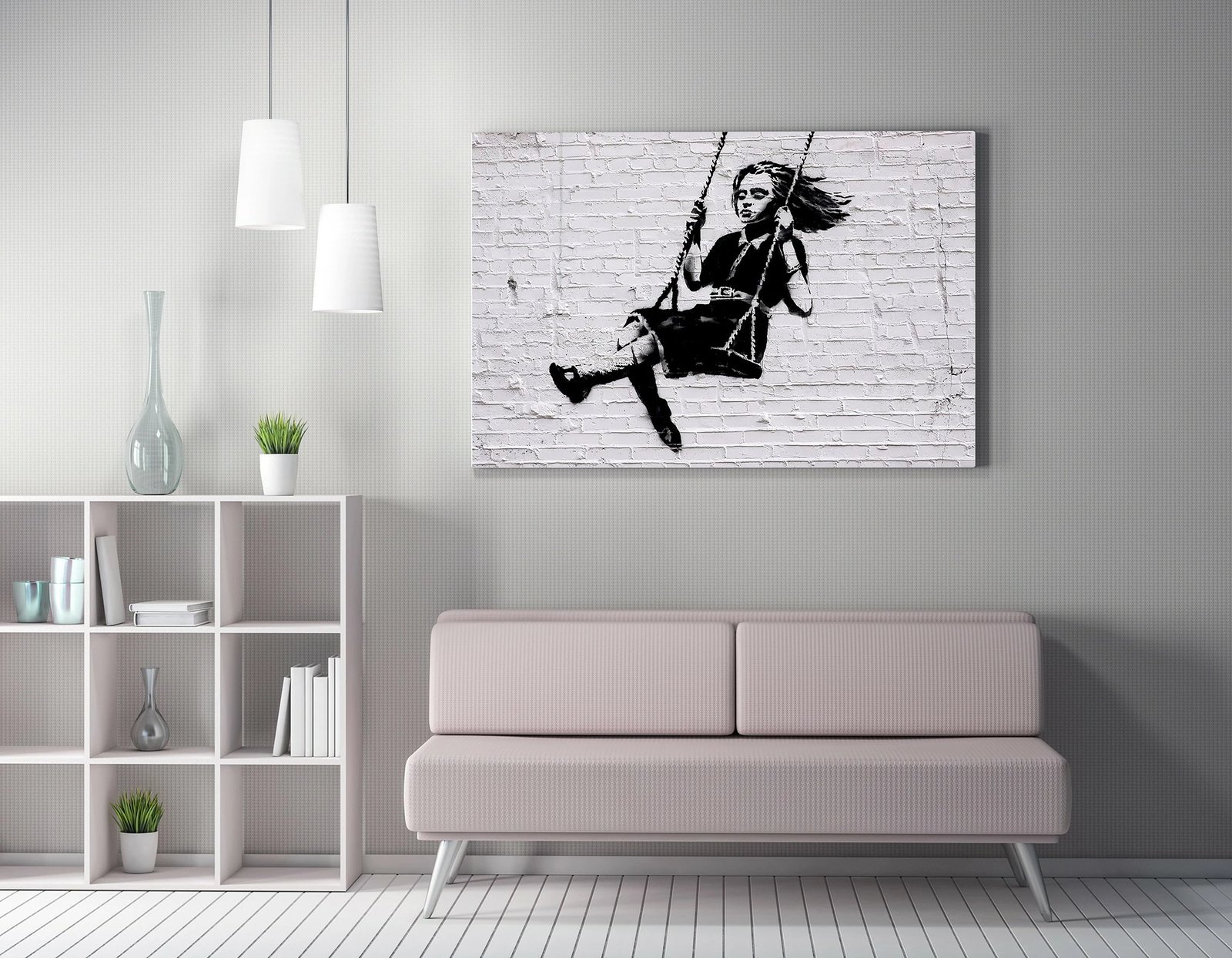 Pikturë dekorative në kanavacë, Banksy, shumëngjyrëshe, WY07, 50x70cm