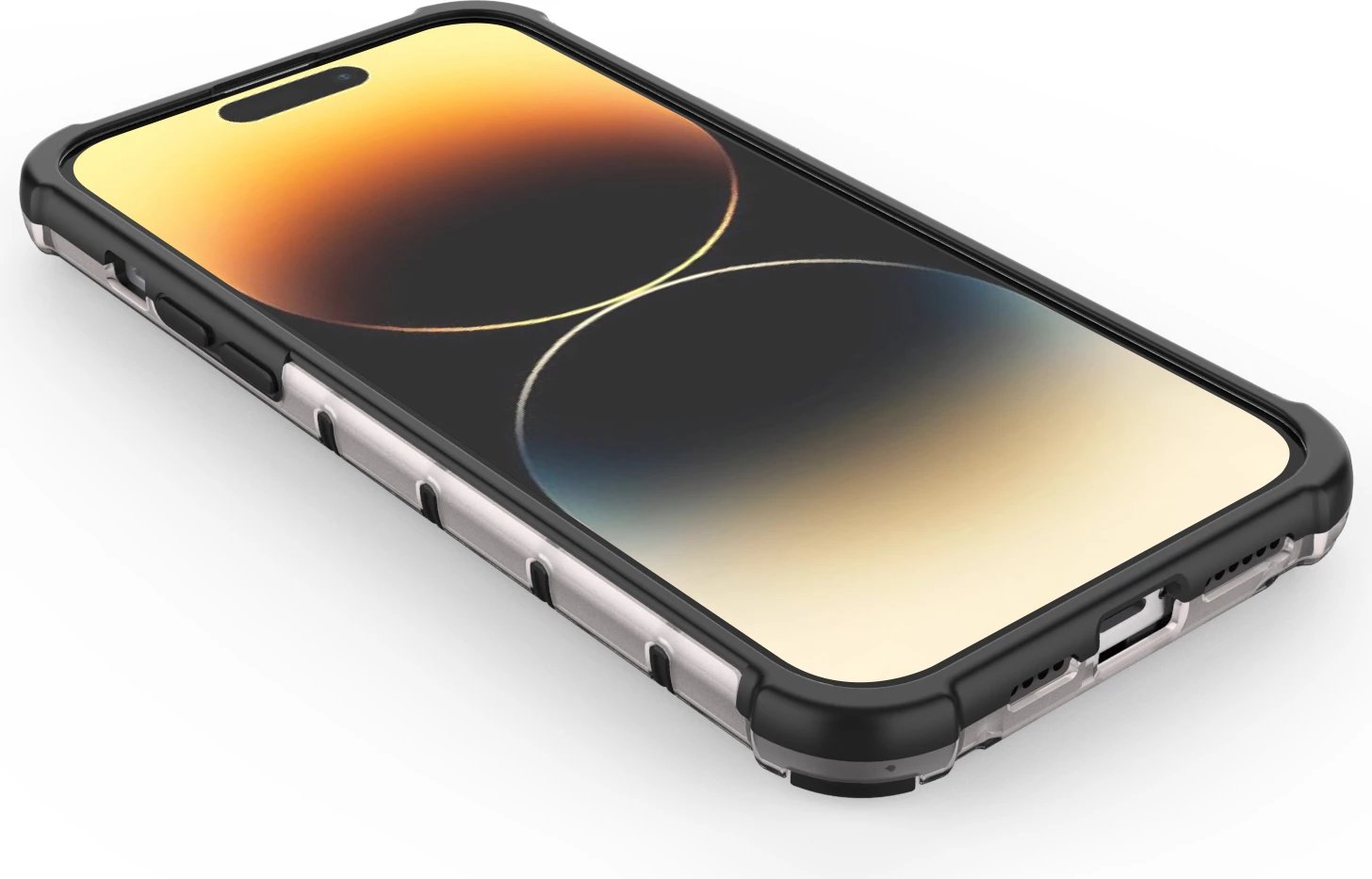 Mbështjellës Hurtel Honeycomb për iPhone 14 Pro Max, i zi