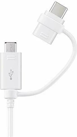 Kabllo Samsung Combo për celularë Type-C, microUSB, e bardhë