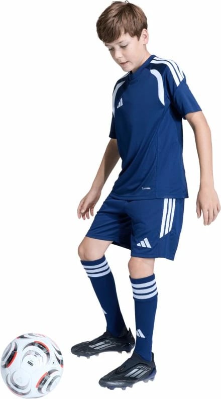 Fanellë futbolli për fëmijë adidas, kaltër e bardhë
