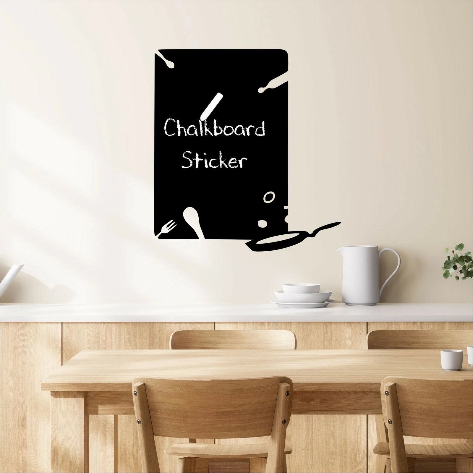 Sticker dekorativ për mur, Wallity, MY-00109, ngjyrë e zezë, 65x70cm