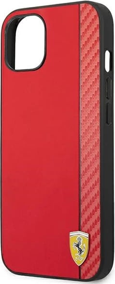 Mbështjellës Ferrari On Track Carbon Stripe për iPhone 13 mini 5.4", i kuq, hardcase