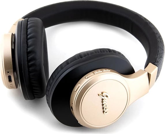 Kufje Bluetooth Guess GUBH604GEMK, on-ear, 32 orë, e zezë Kufje Bluetooth Guess GUBH604GEMK, on-ear, 32 orë, e zezë
