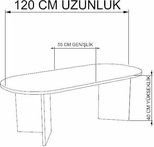 Tavolinë kafeje Skye Decor, Diana Elips, ngjyrë travertine