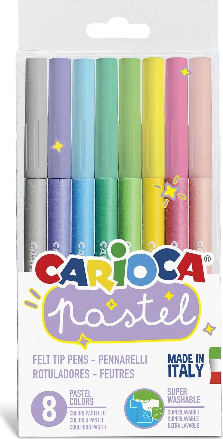 Penat me ngjyra pastel Carioca, 8 copë