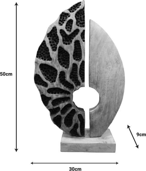 Dekor tavoline Ostor Inart dru mango-hekur natyral-e zezë 30x9x50cm Dekor tavoline Ostor Inart dru mango-hekur natyral-e zezë 30x9x50cm